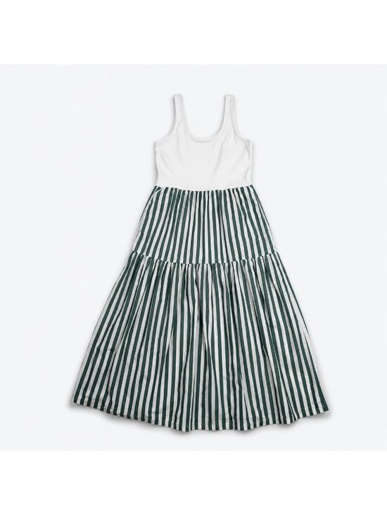 J.Crew Dresses & Skirts - J.Crew Factory Striped Tiered Knit Mixy Dress Green Women’s Size Small Midi EUC